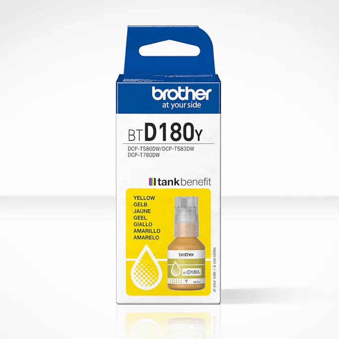 Brother BTD180Y Original Tintenflasche Gelb für ca. 5.000 Seiten