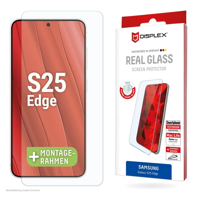DISPLEX Real Glass für Samsung Galaxy S25 Edge transparent