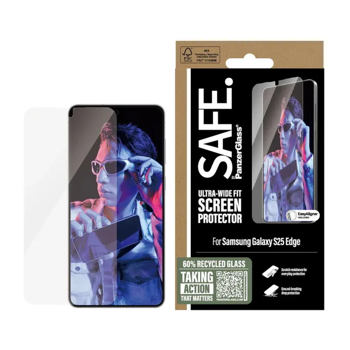 SAFE Displayschutz für Samsung Galaxy S25 Edge Ultra-Wide Fit