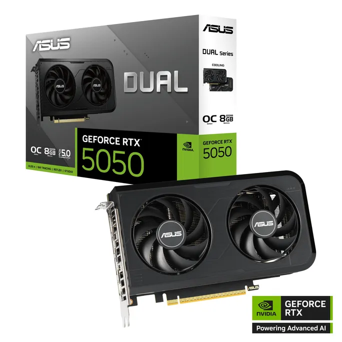 ASUS DUAL GeForce RTX 5050 OC DUAL-RTX5050-O8G Grafikkarte 8 GB