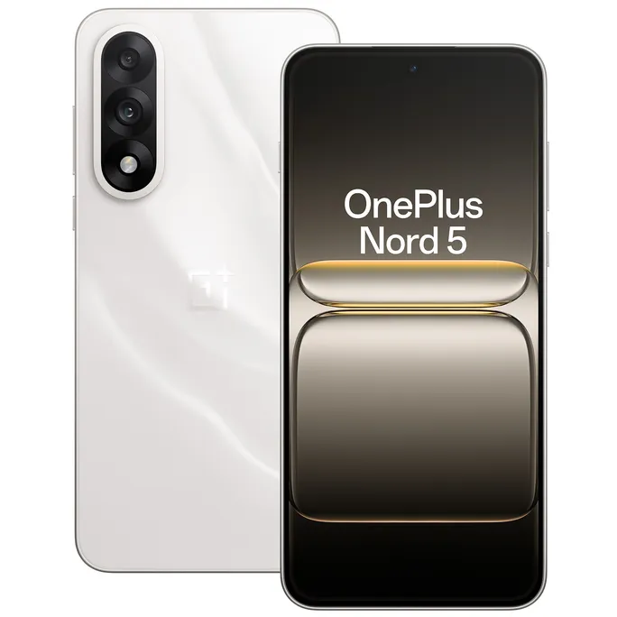 OnePlus Nord 5 Smartphone Weiß 8/256GB Dual-SIM Android 15
