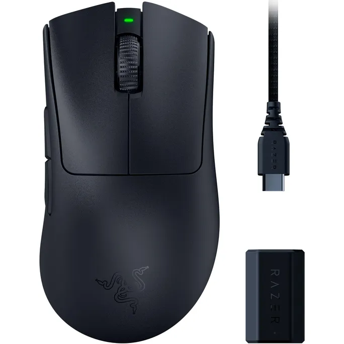 RAZER DeathAdder V3 Pro Schwarz Gaming-Maus, 30000 DPI, 63g, bis zu 90h Akkulaufzeit
