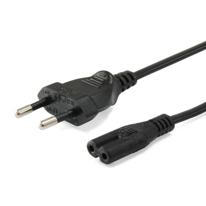 EQUIP 112161 Hochwertiges Netzkabel, C7 auf 2pin Euro, 3m
