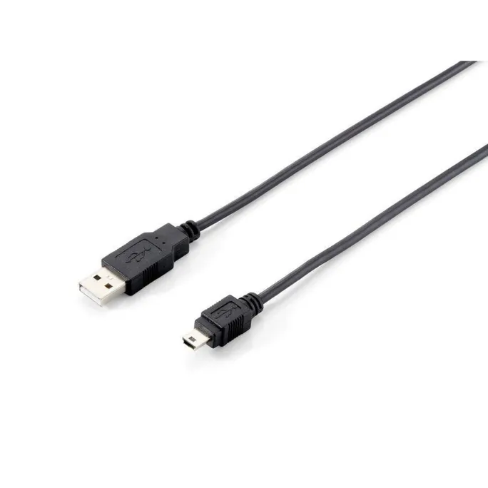 EQUIP 128521 USB 2.0 A auf Mini-B Kabel, 1.8m , Schwarz