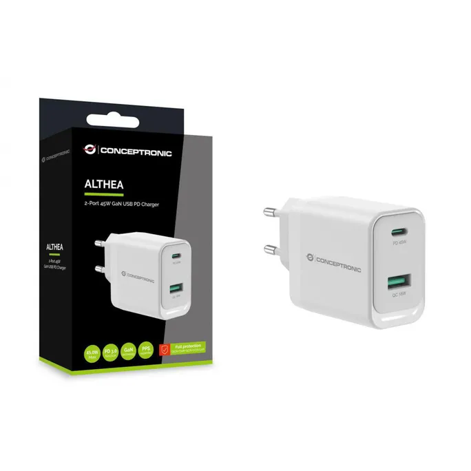 Conceptronic ALTHEA20W45 2-Port-45-W-USB-Ladegerät
