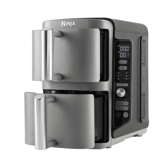 Ninja SL400EU Heißluftfritteuse Double Stack grau