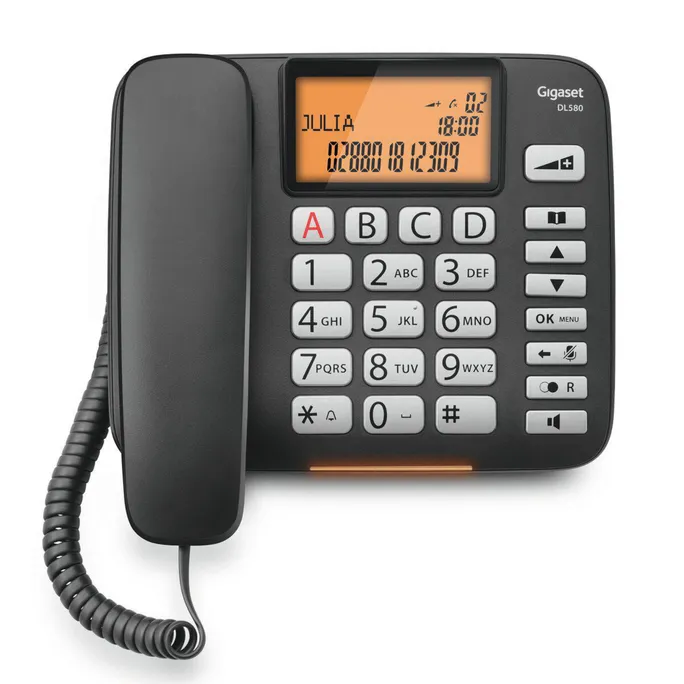 Gigaset DL580 schnurgebundenes Festnetztelefon schwarz