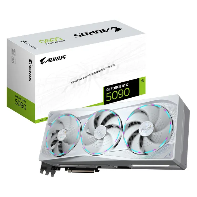 GIGABYTE GeForce RTX 5090 STEALTH ICE Grafikkarte 32 GB