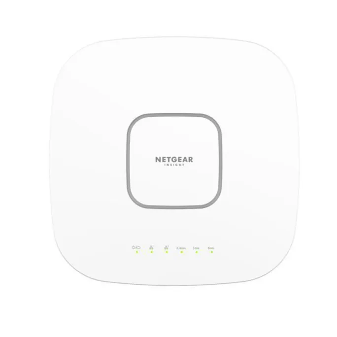 NETGEAR Cloud-verwalteter Wireless Access Point (WAX638E) WiFi 6E Tri-Band mit 7,8 Gbits Geschwindigkeit Mesh MU-MIMO 802.11axe 4 Jahre Insight Fernverwaltung PoE++ Netzadapter Nicht enthalten