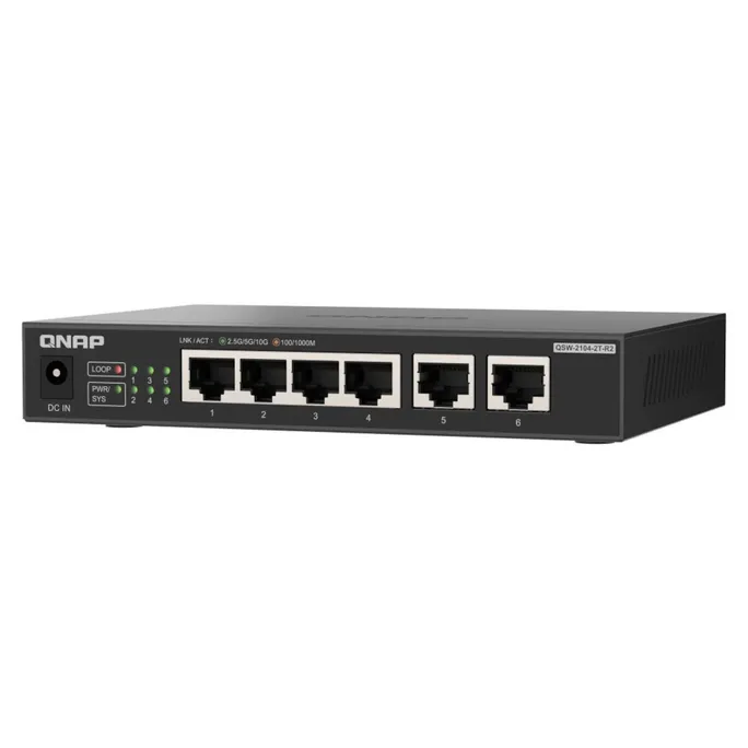 QNAP QSW-2104-2T-R2 10/2,5 GbE Switch Unmanaged 6-Port