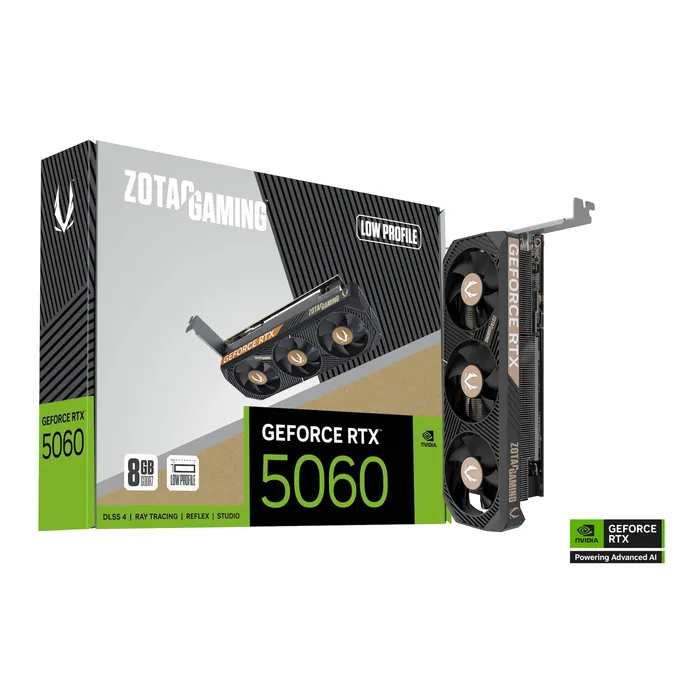 ZOTAC GAMING GeForce RTX 5060 Low Profile 8GB GDDR7 Grafikkarte 3x DP, 1x HDMI