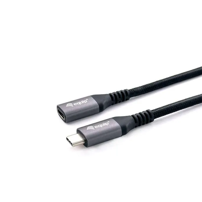EQUIP 128371 USB 3.2 Gen 2 C auf C Verlängerung Kabel 1m PD100W 4K/60Hz 10Gbps schwarz