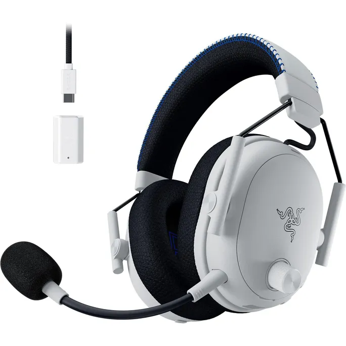 RAZER Blackshark V3 Pro for PlayStation Weiß Wireless ANC Esport Headset | PlayStation-Series, Hybrid ANC, 2.4Ghz, Bluetooth, USB-C, 3.5 mm Klinke