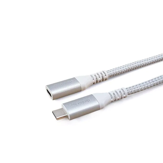 EQUIP 128376 USB 3.2 Gen 2 C auf C Verlängerung Kabel 1m PD100W 4K/60Hz 10Gbps weiß