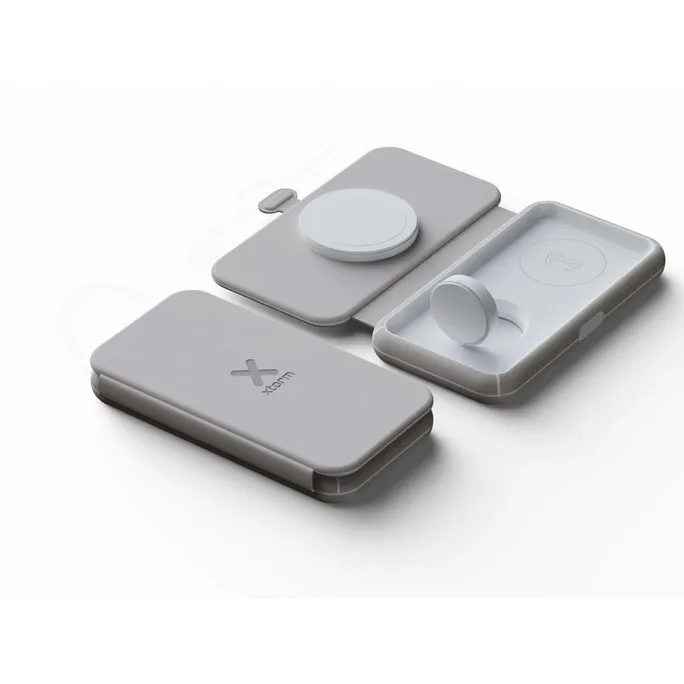 Xtorm Faltbares 3in1 Wireless Reiseladegerät 15W Qi grau