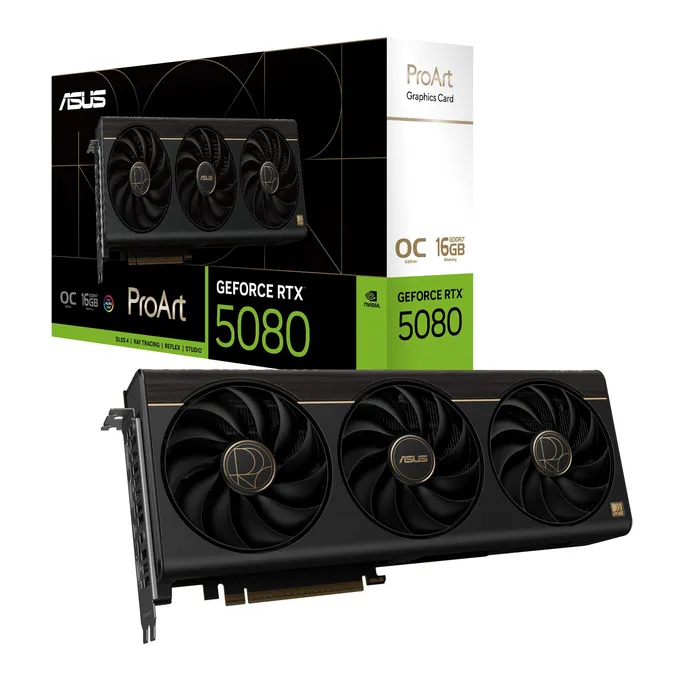 ASUS GeForce RTX 5080 ProArt 16GB RTX5080-O16G-PROART Grafikkarte, 1xHDMI, 2xDP, USB-C