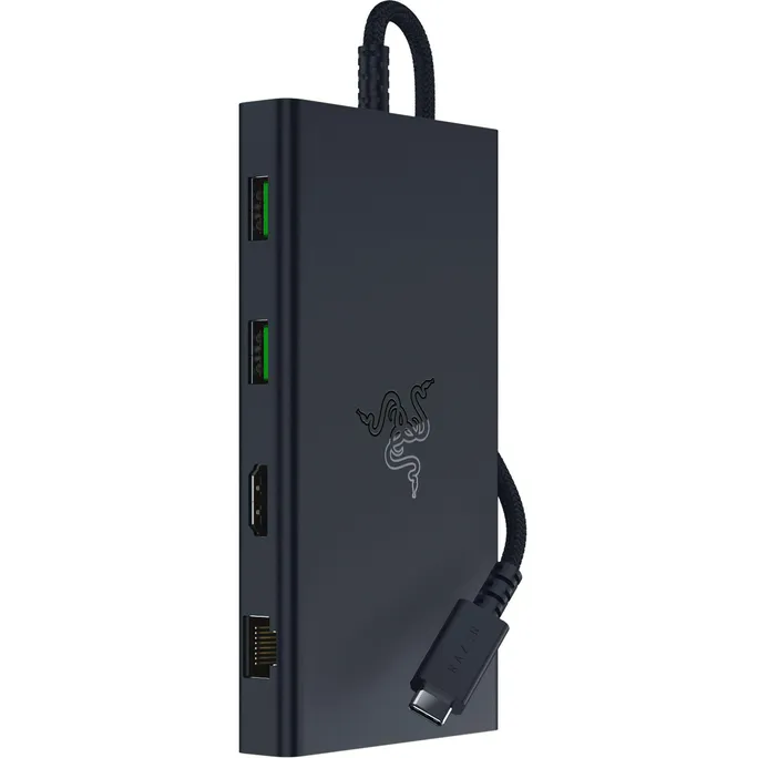 RAZER USB-C Dock 4K Schwarz | 2x USB-C, 4x USB-A, Ethernet, HDMI, 3,5mm Klinke