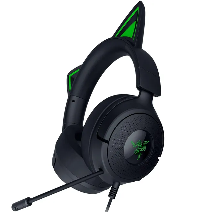 Razer Kraken Kitty V3 X Schwarz - Kabelgebundenes Kitty-Headset für Gaming