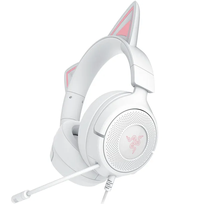 Razer Kraken Kitty V3 X Weiß - Kabelgebundenes Kitty-Headset für Gaming