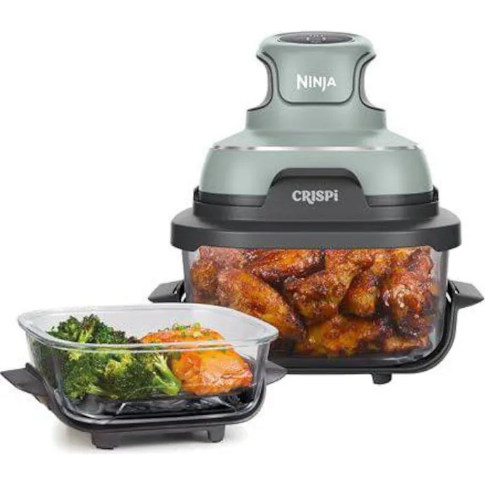 Ninja CRISPi 4-in-1 FN101EUSG  Heißluftfritteuse 3,8 L grün/ transparent