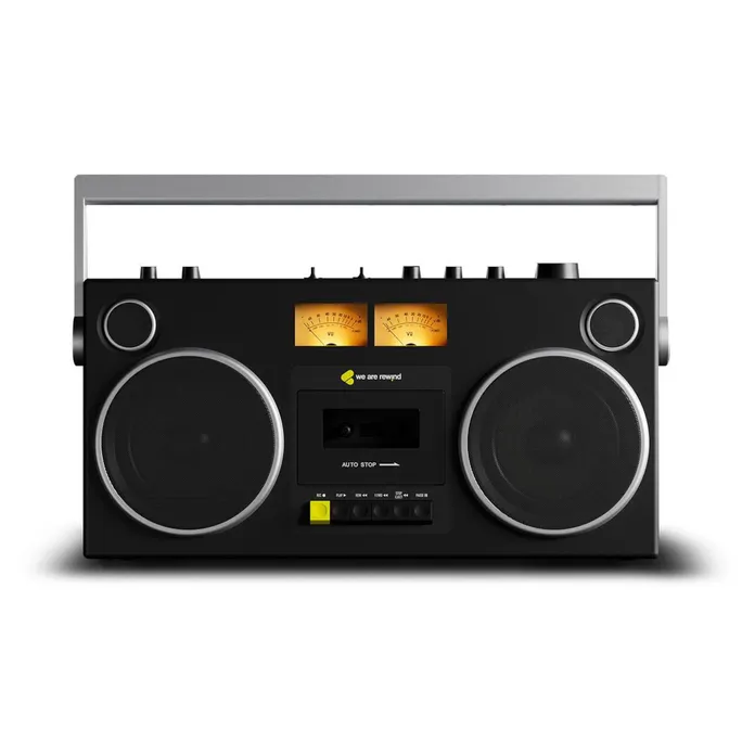 WeAreRewind Curtis Tragbarer Kassettenspieler mit Bluetooth schwarz
