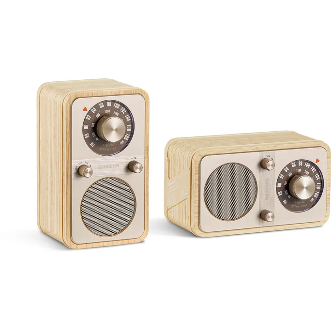 Sangean WR-9 Portables FM-Radio Echtholz-Gehäuse flexible Aufstellmöglichkeit Mondlichteiche