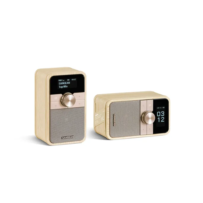 Sangean DDR-8 Portables DAB-Radio Echtholz-Gehäuse Weiße Esche