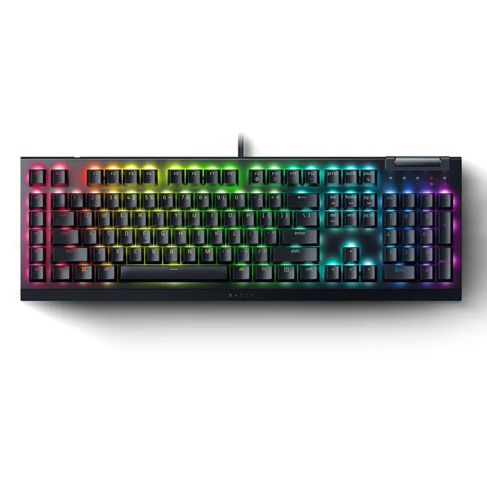 RAZER BlackWidow V4 X Mechanische Gaming-Tastatur, Green Switches (Taktil/Clicky), Powerd by Razer Chroma™ RGB