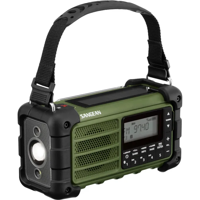 Sangean MMR-99 AM/FM Portables Notfall-Radio Waldgrün