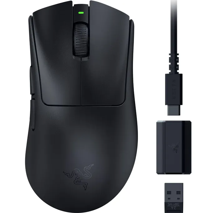 Razer DeathAdder V3 HyperSpeed Schwarz Esport-Maus, 26.000 DPI, 2.4 GHz, 55g, 8000 Hz Abtastrate