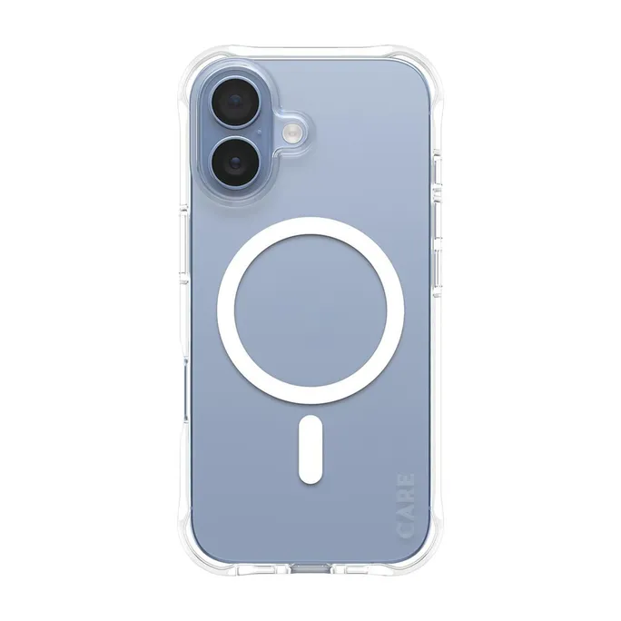 CARE by PanzerGlass® Fashionable Case Samba Transparent m. Weiß mit MagSafe für iPhone 17