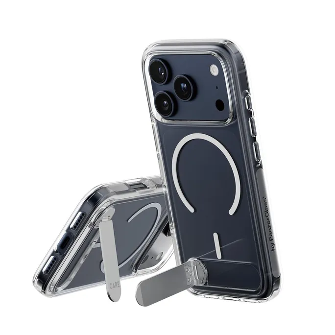CARE by PanzerGlass® Feature Case Transparent mit Kickstand & MagSafe für iPhone 17 Pro
