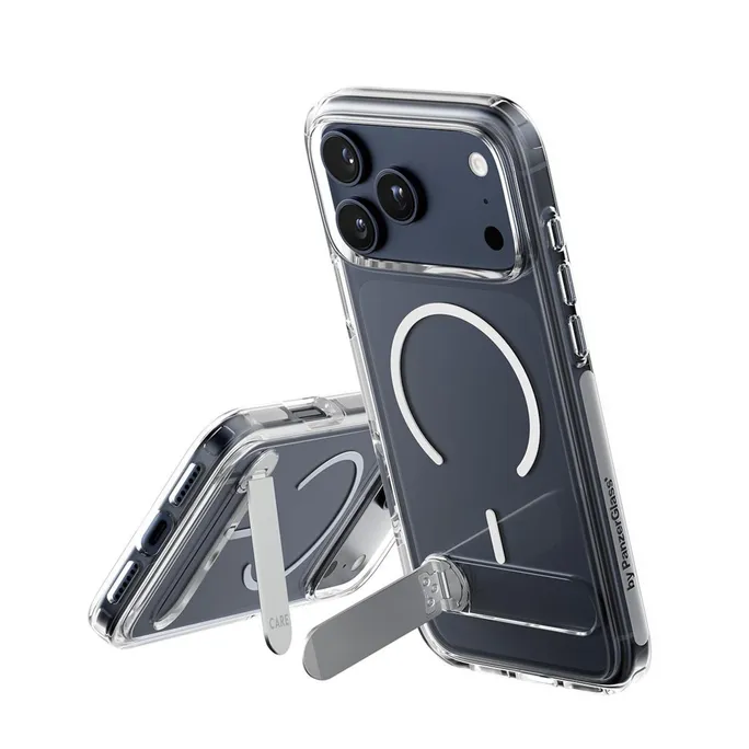 CARE by PanzerGlass® Feature Case Transparent mit Kickstand & MagSafe für iPhone 17 Pro Max