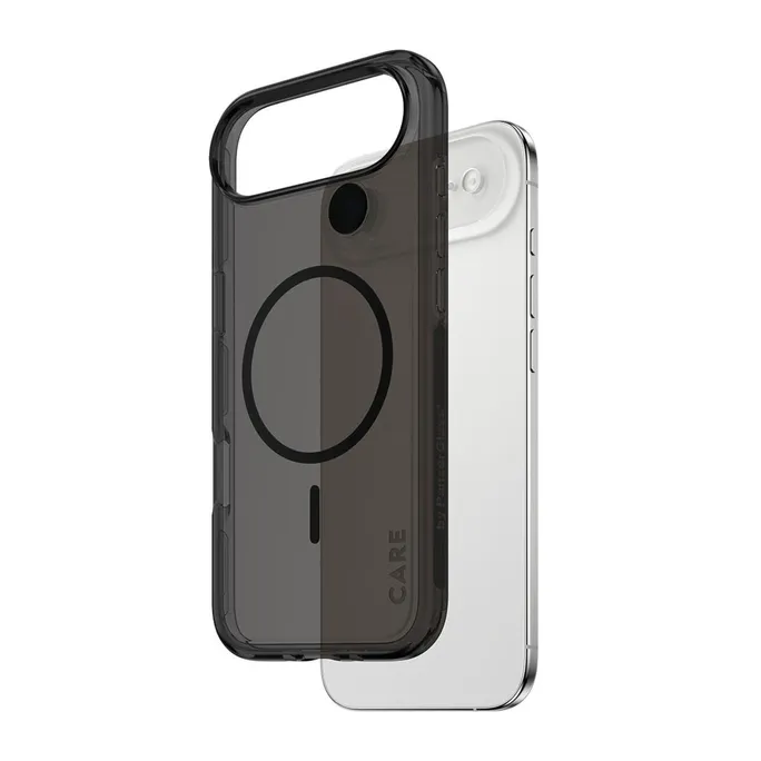 CARE by PanzerGlass® Flagship Case Transparent Urban Explorer Smokey m. Schwarz MagSafe iPhone 17 Pro
