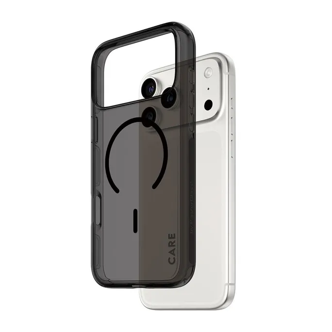 CARE by PanzerGlass® Flagship Case Transparent Urban Explorer Smokey m. Schwarz MagSafe iPhone 17 Pro Max