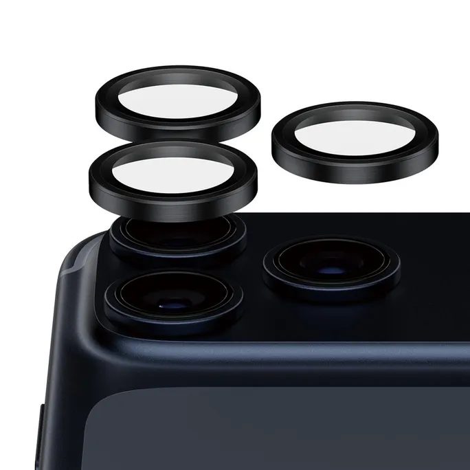 PanzerGlass® Hoops® Ceramic II Kameraschutz iPhone 17 Pro; 17 Pro Max; 16 Pro; 16 Pro Max