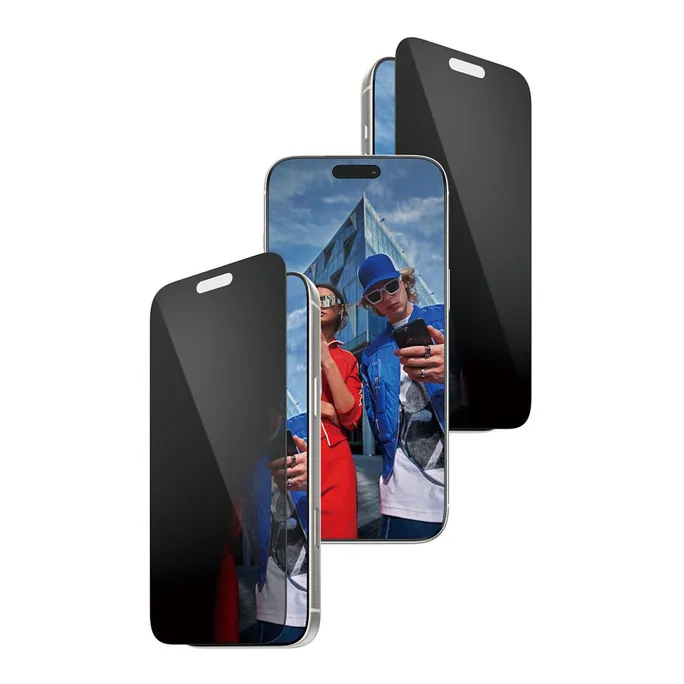 PanzerGlass® Privacy Displayschutz m. Schwarz Rahmen iPhone 17 Pro Max Ultra-Wide Fit m. Fastfit in-a-box