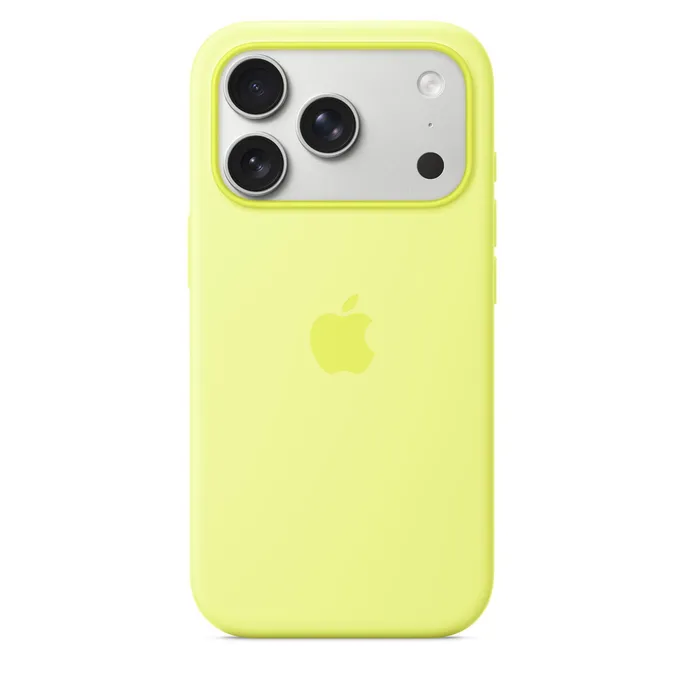 Apple Silicone Case mit MagSafe für iPhone 17 Pro Neongelb