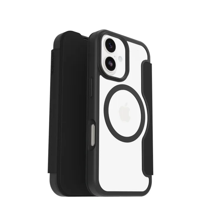 OtterBox React Folio MagSafe Apple iPhone 17 Black Crystal - clear/black