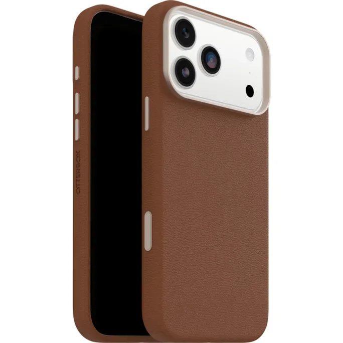 OtterBox Symmetry Cactus Leather Camera Control Apple iPhone 17 Pro Max Desert Saddle - brown