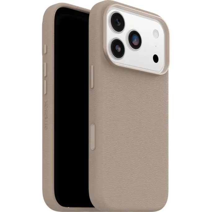OtterBox Symmetry Cactus Leather Camera Control Apple iPhone 17 Pro Cottonwood Glen - light grey