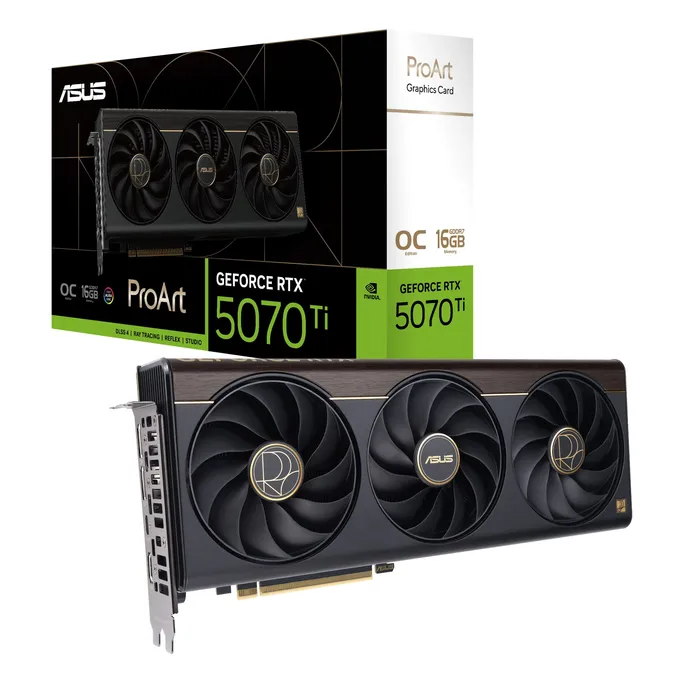ASUS PROART GeForce RTX 5070 TI OC Content Creation 16GB PROART-RTX5070TI-O16G DDR7 Grafikkarte, DP/HDMI