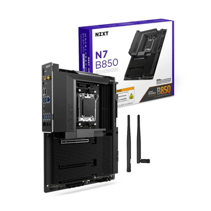 NZXT N7 B850 ATX Mainboard Sockel AM5 WIFI6E schwarz