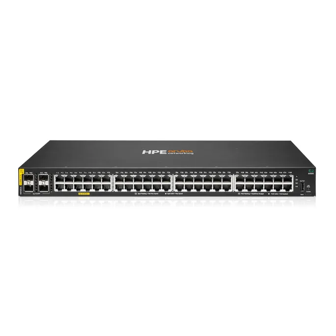 HPE Aruba Networking CX 6000 48G Class4 PoE 4SFP 370W Switch
