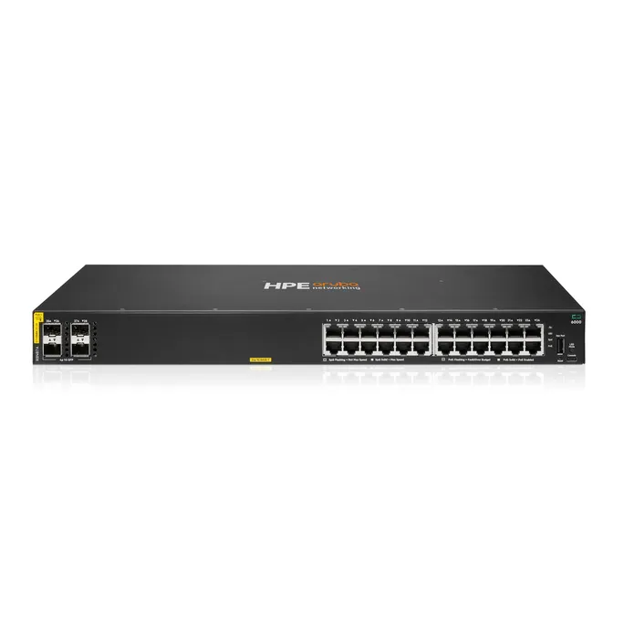 HPE Aruba Networking CX 6000 24G Class4 PoE 4SFP 370W Switch EU