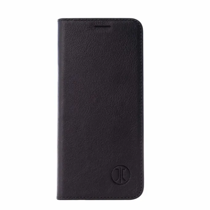 JT Berlin Echtleder BookCase Tegel für Apple iPhone 17 schwarz