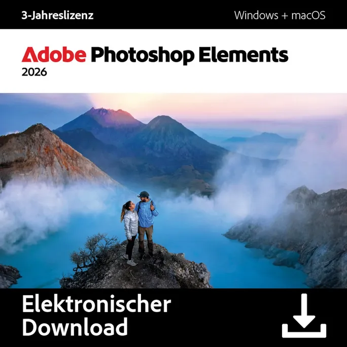 Adobe Photoshop Elements 2026 3 Jahre Downloadcode