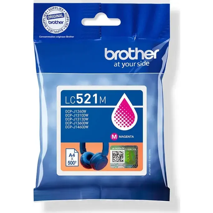 Brother LC-521Y Original Druckerpatrone Gelb für 500 Seiten