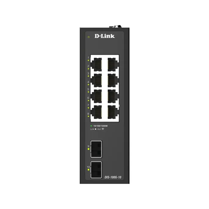 D-Link DIS-100G-10 Industrial Gigabit 10-Port Unmanaged Switch