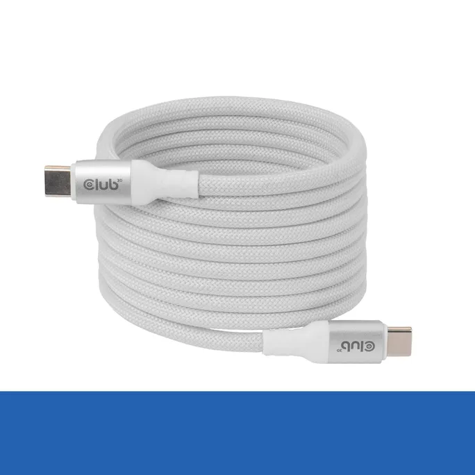 Club 3D CAC-3032 USB-C® Magnetisches Kabel 240W PD3.1 2m weiß